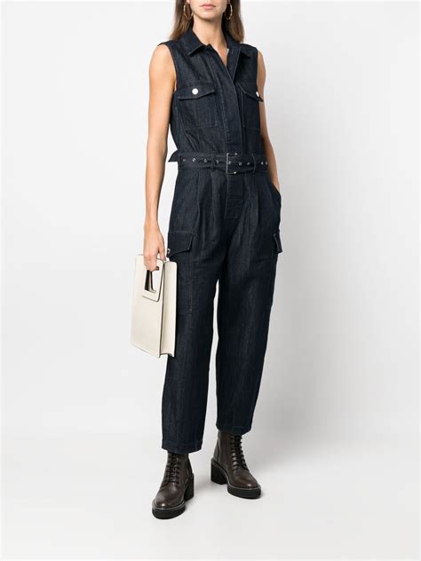 michael kors jumper|Michael Kors belted denim jumpsuit.